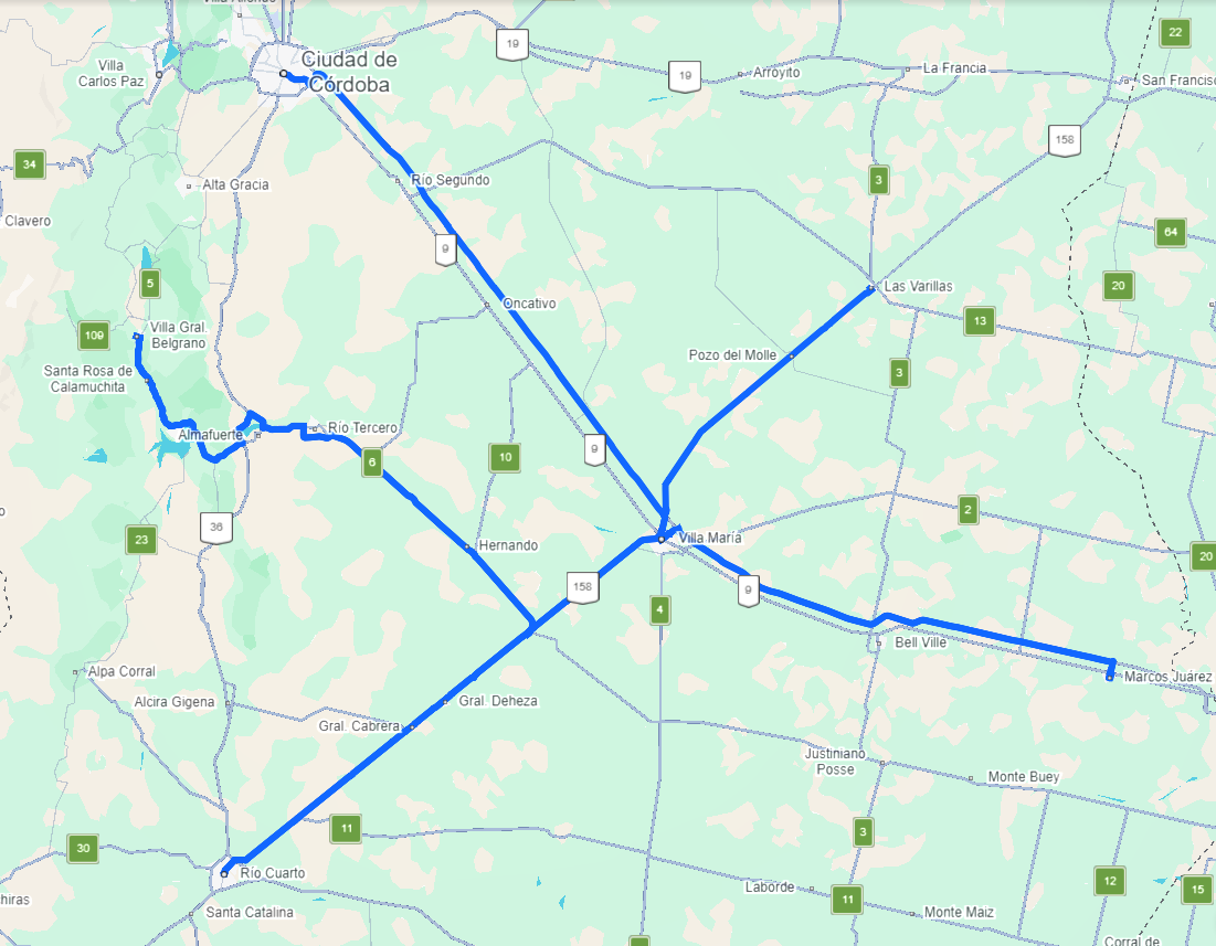 Mapa de zona de reparto