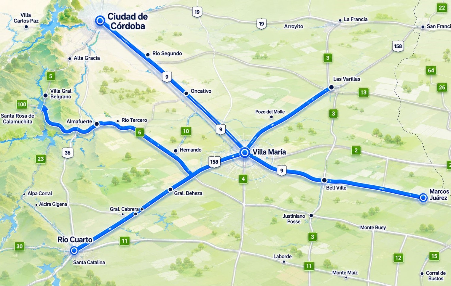 Mapa de zona de reparto